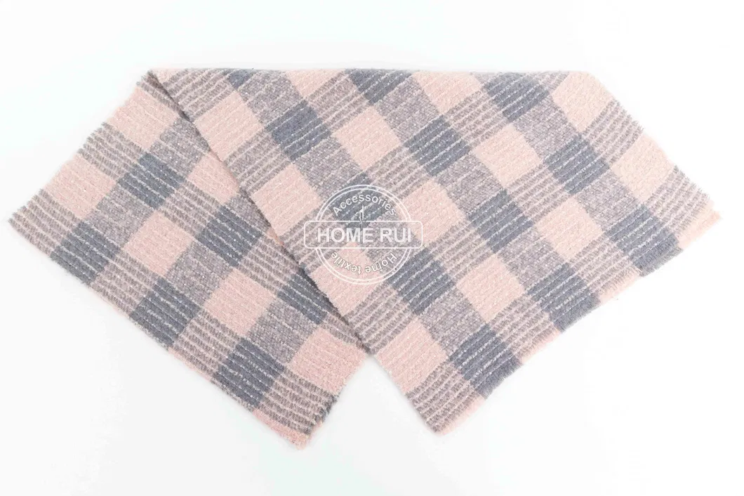 Spring Fall Grey Thick Woven Tassel Plaid Lattice Veronz Super Soft Classic Nova Scottish Large Cozy Oversize Cappa Tippet Turban Textural Pashmina Scarf