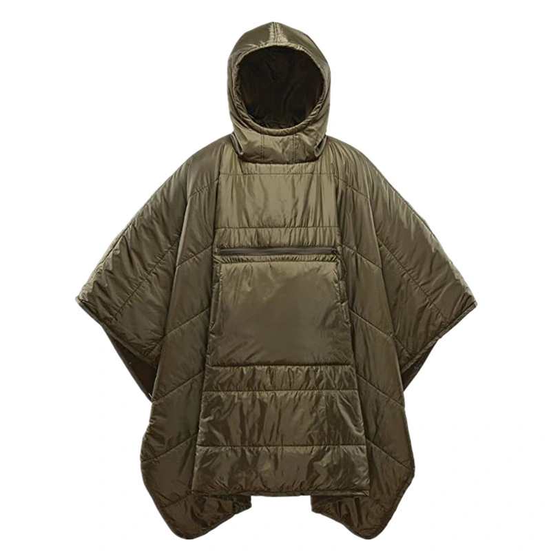 Winter Poncho Coat Outdoor Camping Warmth Quilt Blanket Water-Resisitant Cloak Cape