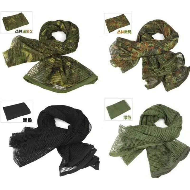Military Scarf Custom Mesh Tactical Desert Keffiyeh Net Cloth Soft Light Weight Arabic Man Camouflage Scarf