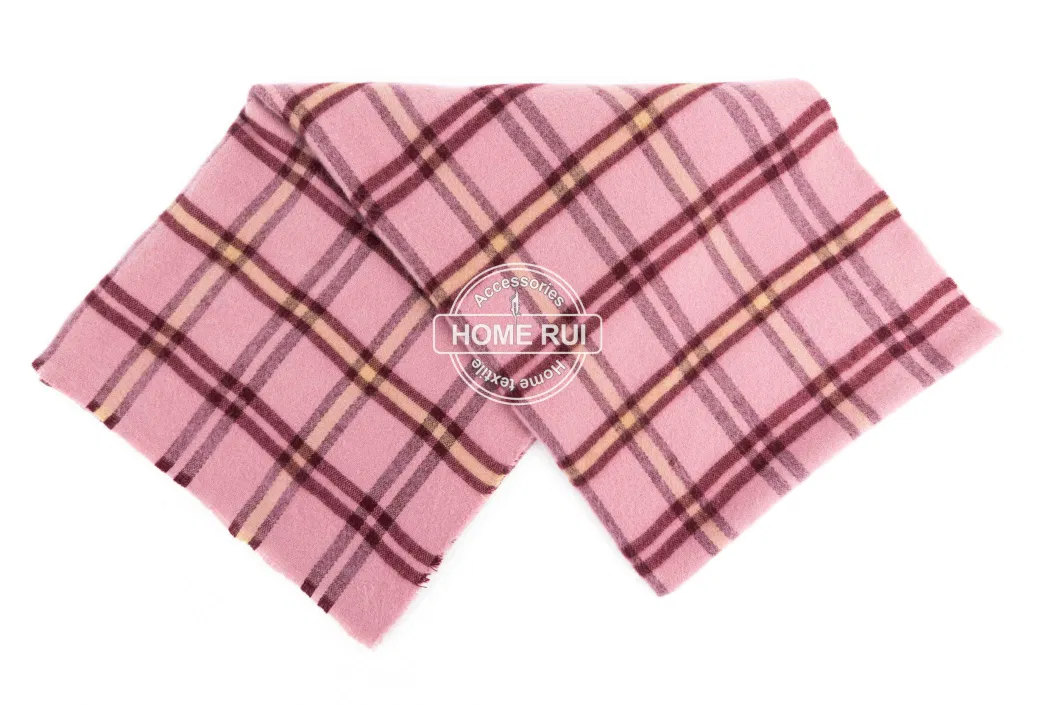 Home Rui Women Men Spring Fall Pink Woven Tassel Plaid Lattice Veronz Super Soft Classic Nova Scottish Large Cozy Oversize Cappa Tippet Turban Textural Scarf