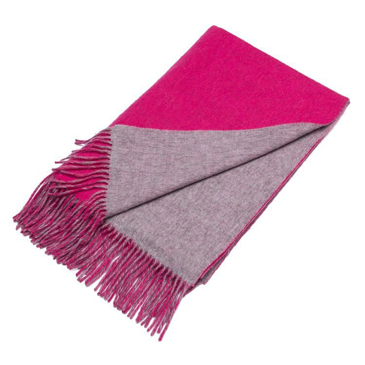 Soft Double-Sided Solid Color 100% Wool Scarf