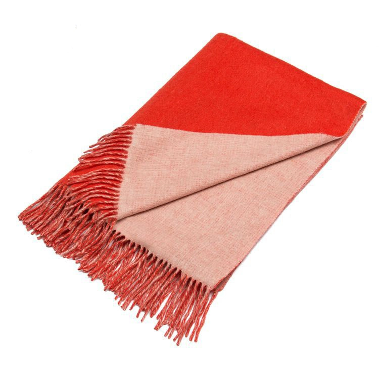 Soft Double-Sided Solid Color 100% Wool Scarf