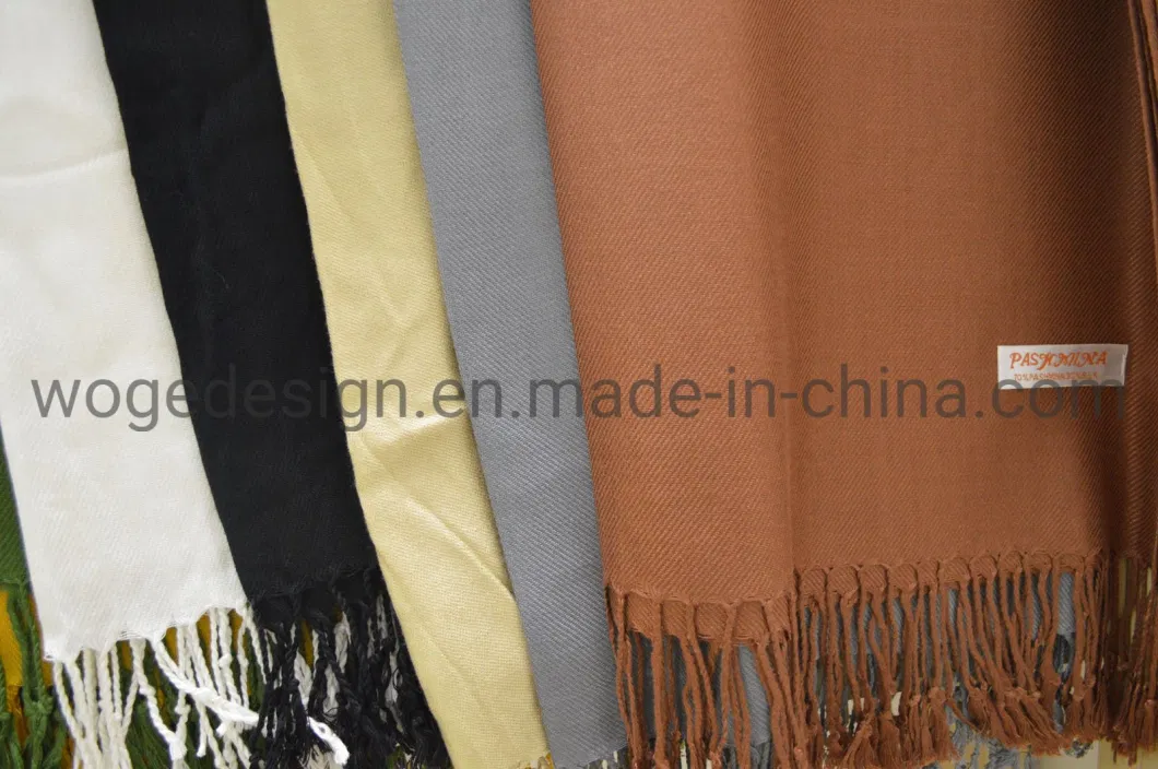 Fashion Women Wedding Dressing Scarf Accessory Headwrap 100%Viscose Solid Color Calssic Twill Pashmina Shawl with 60colors Available Stock