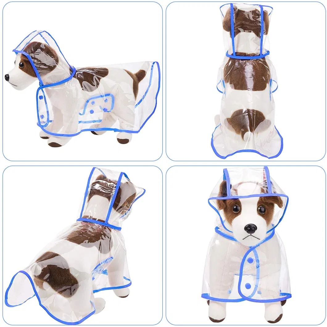 Pet Dog Raincoat Waterproof Clothes Hooded Rain Jacket Poncho