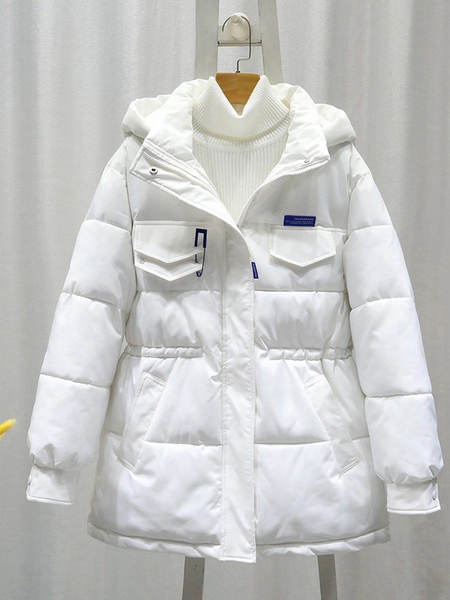 Down Cotton Jacket Women&prime;s Winter Loose MID-Length Cotton Coat