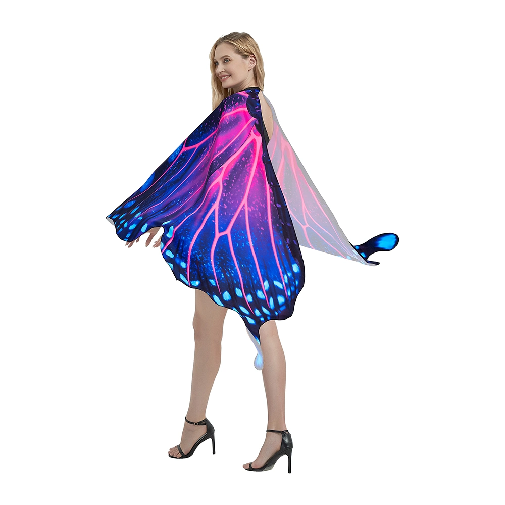 Adult Butterfly Wings Costumes Women Halloween Costume Colorful Butterfly Wing Cape Shawl