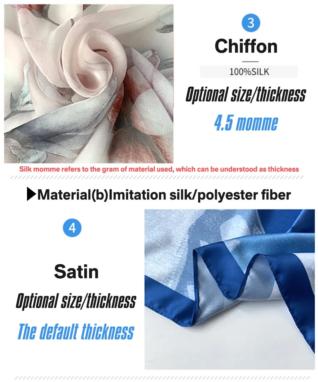 Wholesale Korean Version Embellished Silk Scarf Vintage Ins Tied Hair Ribbons Cure Blue Thin Long Silk Scarf