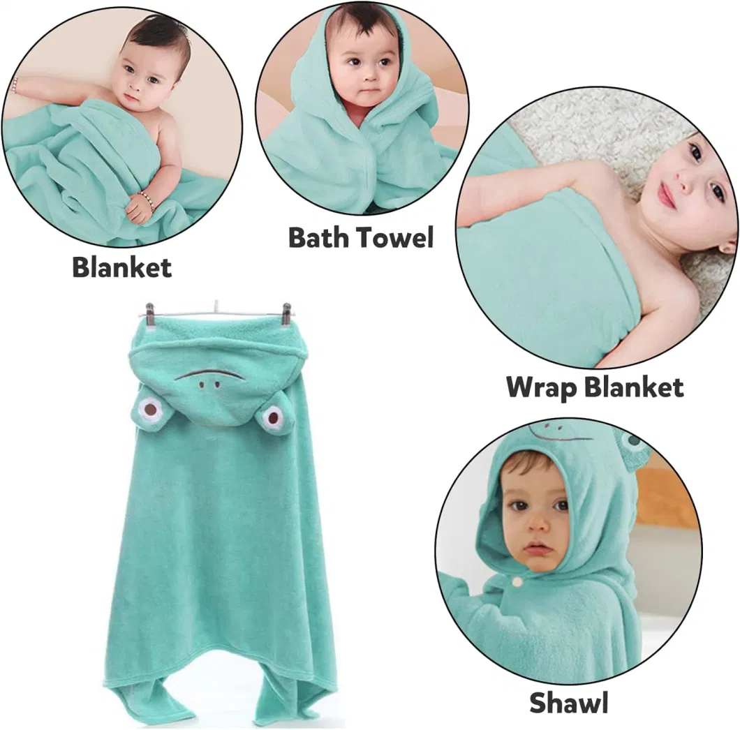 Baby Bath Towel Ultra Soft Hooded Towel Highly Absorbent Bathrobe Blanket Toddlers