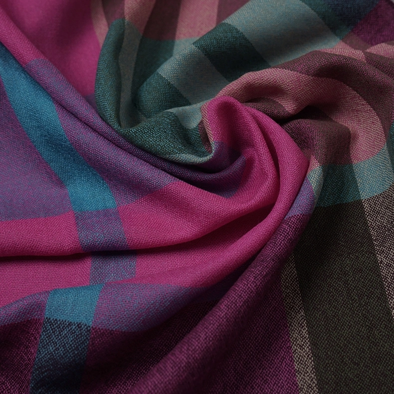 Custom Digital Printing High Quality 80s Density 100% Wool Scarf