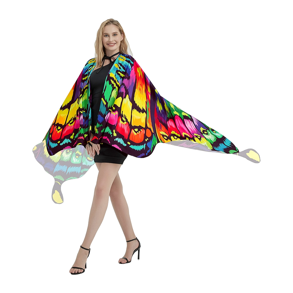 Adult Butterfly Wings Costumes Women Halloween Costume Colorful Butterfly Wing Cape Shawl