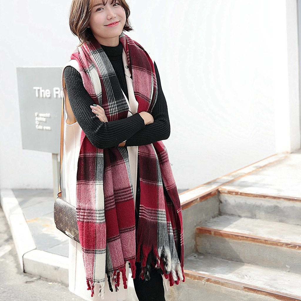 New Winter Women Knitted Poncho Cape Coat Stripe Tassel Turtleneck Warm Shawl Pullover Cloak Scarf