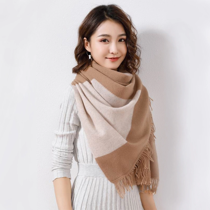 Stylish Oversize Winter Women 100% Merino Wool Scarf