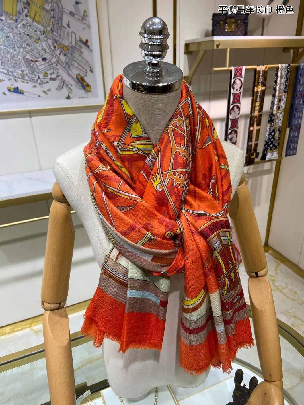 Pure Color Cashmere Long Scarf