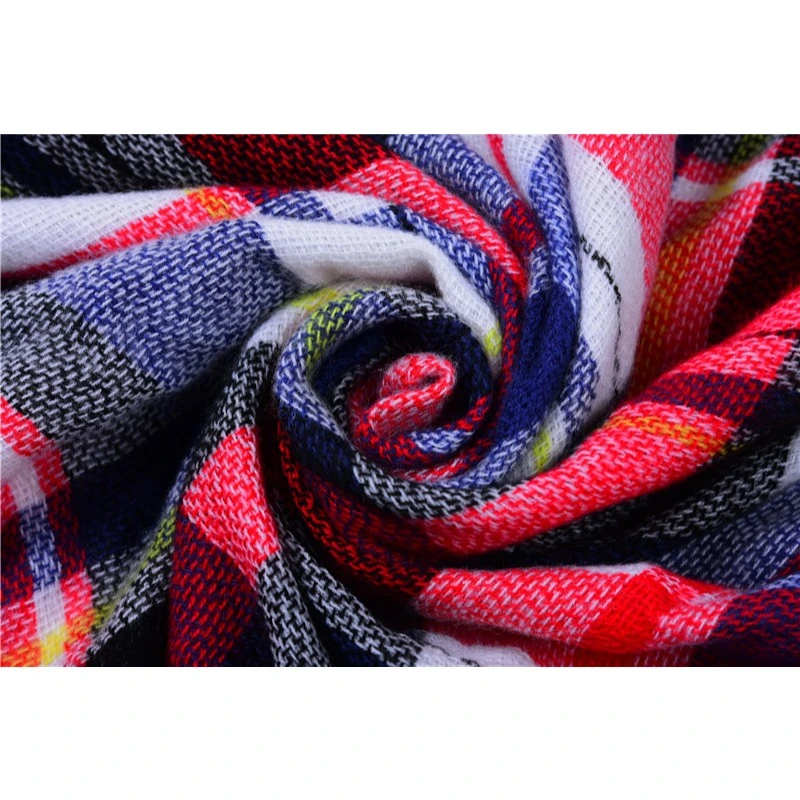 Knitted Spring Winter Women Scarf Plaid Warm Cashmere Scarves