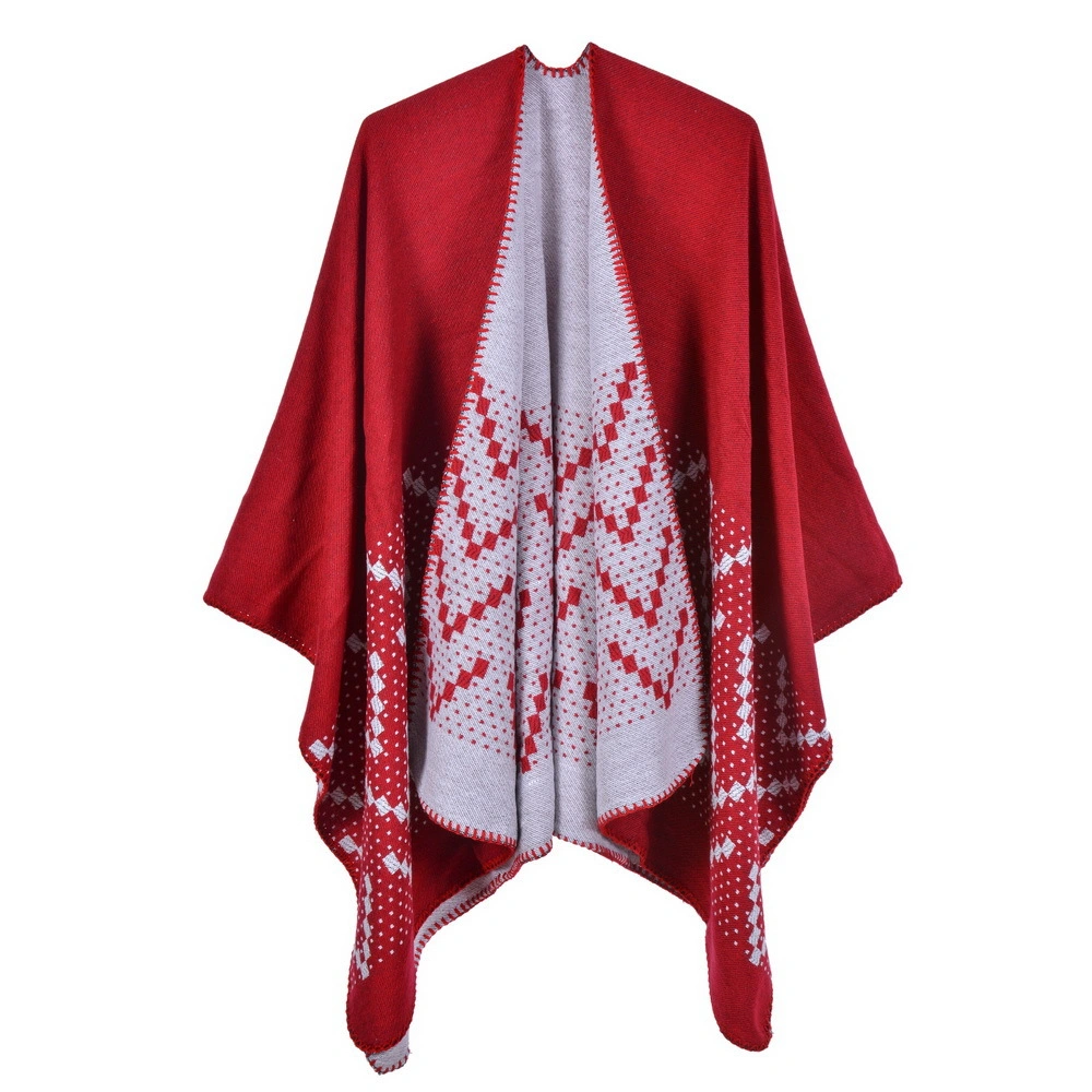 Winter Warm Oversized Printing Blanket Cape Wraps Shawl Cardigans