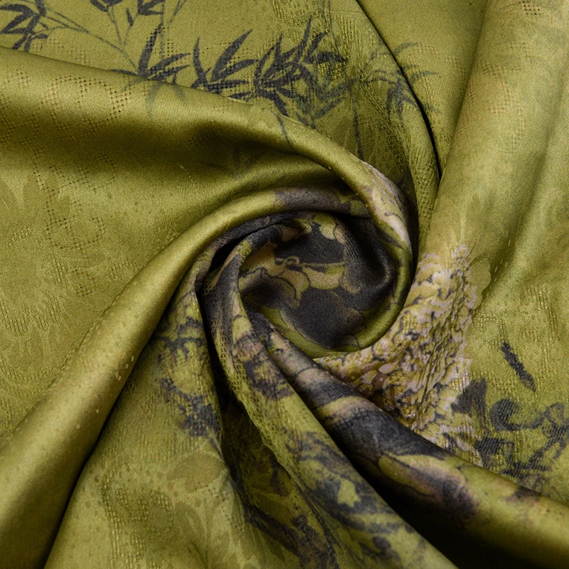 Polyester Satin Printed Fabrics Women Apply to Ms Print Dress Dress and Scarf Shawl