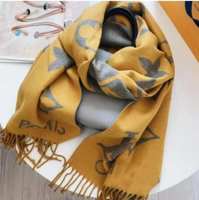 Designer Famous Winter Scarfs Women Wool Cashmere Designer Shawl Scarves for Women