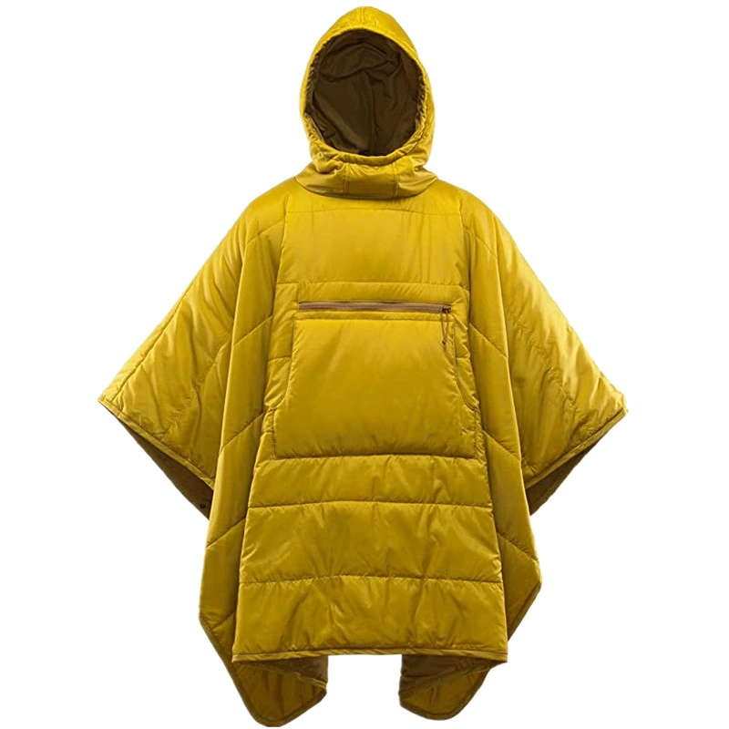 Winter Poncho Coat Outdoor Camping Warmth Quilt Blanket Water-Resisitant Cloak Cape
