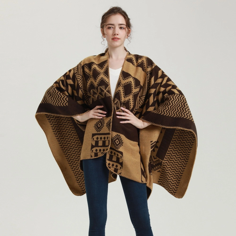 Poncho Cape Retro Style Vintage Winter Shawl Wraps for Women