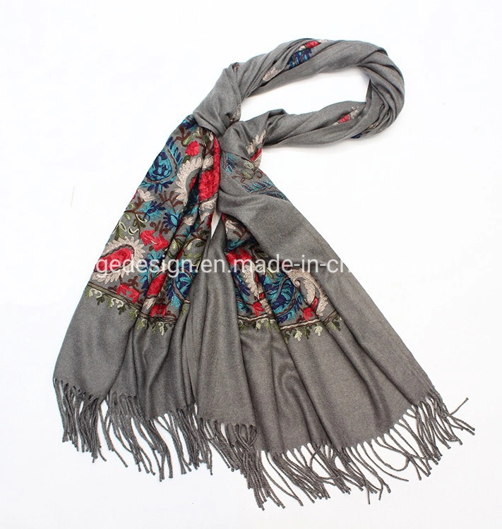 Tops Sold Maxi Cashmere Feeling Mujer Wedding Dress Dupatta Shawl Wrap Boho Embroidered Factory Winter Pashmina