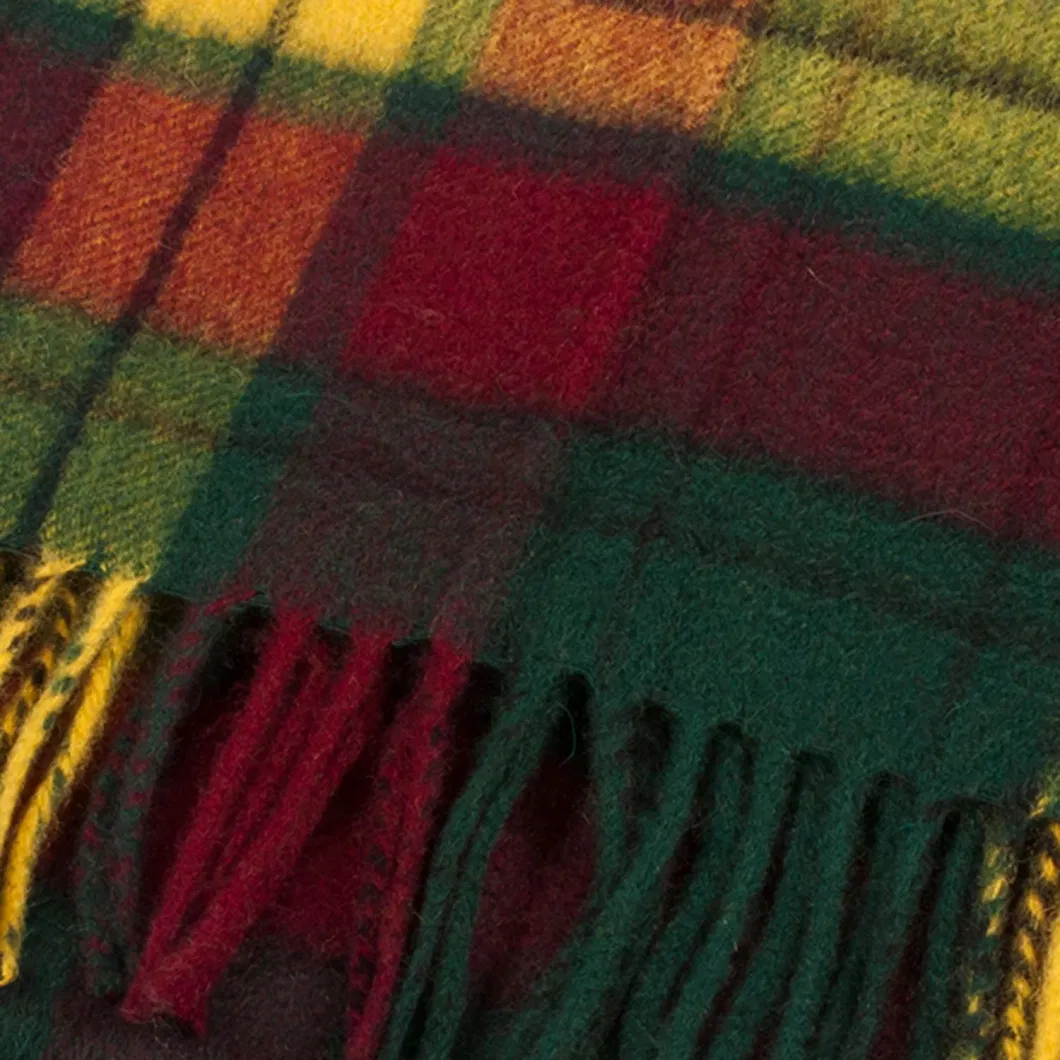 New Arrival Pure Lamb&prime;s Wool Scottish Tartan Check Scarf