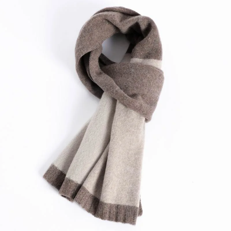 Winter Simple Super Warm Merino Wool Woven Scarf for Women