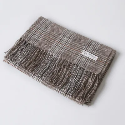 Sciarpa in cashmere con pele a righe - Donna - Nuova setole autunno e inverno Sciarpa da regalo con sciarpa calda a nappina addensata