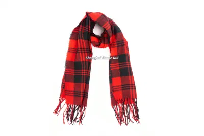 Costume uomo Donna autunno Multi-colore acrilico morbido tessuto fringed Nova Scottish Cheques Tartan lattice Cozy Fabulous Linthweight Stole Oversize Sciarpa