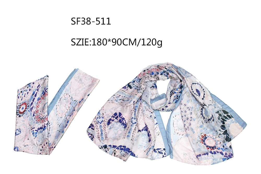 Women Polyester New 2022 New Fashion Accessories Pure Contrast Color Customizable Scarf