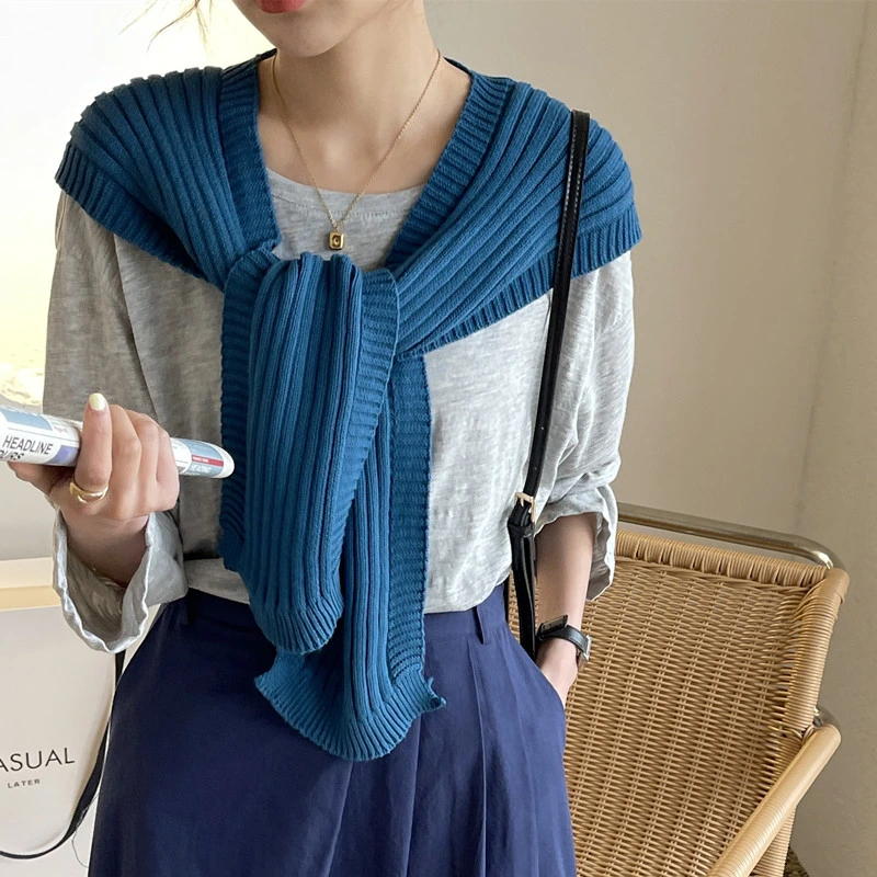 2024 Fashion Designer Poncho Kimono Cape Women&lsquo; S Trending Knitting Cloth Wraps Scarf for Autumn Winter