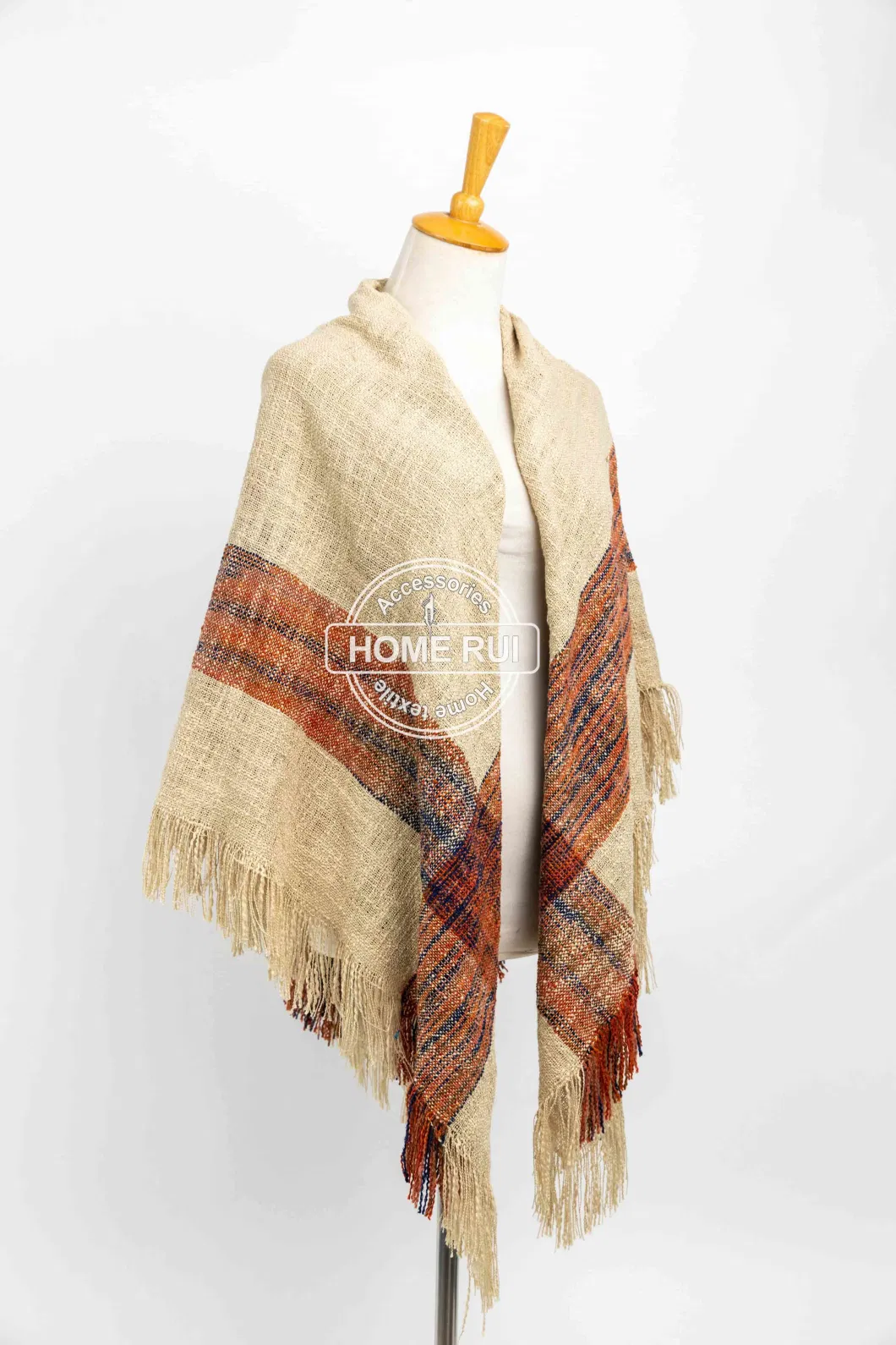 Outfit Lightweight Fall Brown Thick Striped Soft Tassel Plaid Lattice Veronz Classic Scottish Cozy Oversize Cappa Tippet Turban Snug Plain Stole Scarf Shawl