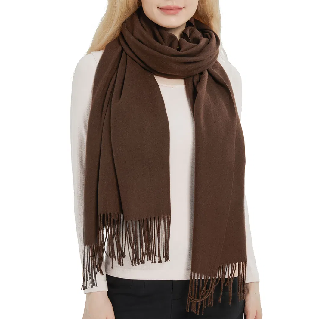 Fall Winter Luxury Coffee Women&prime; S Wraps &amp; Pashmina for Evening Party