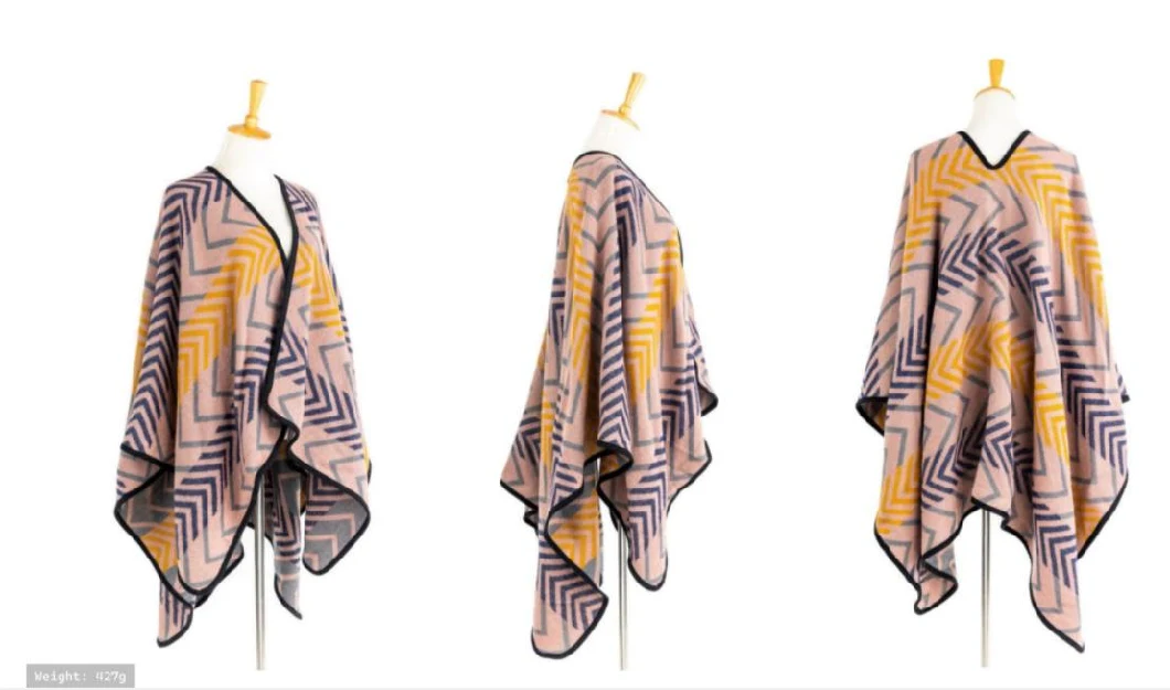 Ladies Fashion Leisure Classical Acrylic Knitted Scarf Wrap Poncho Shawl