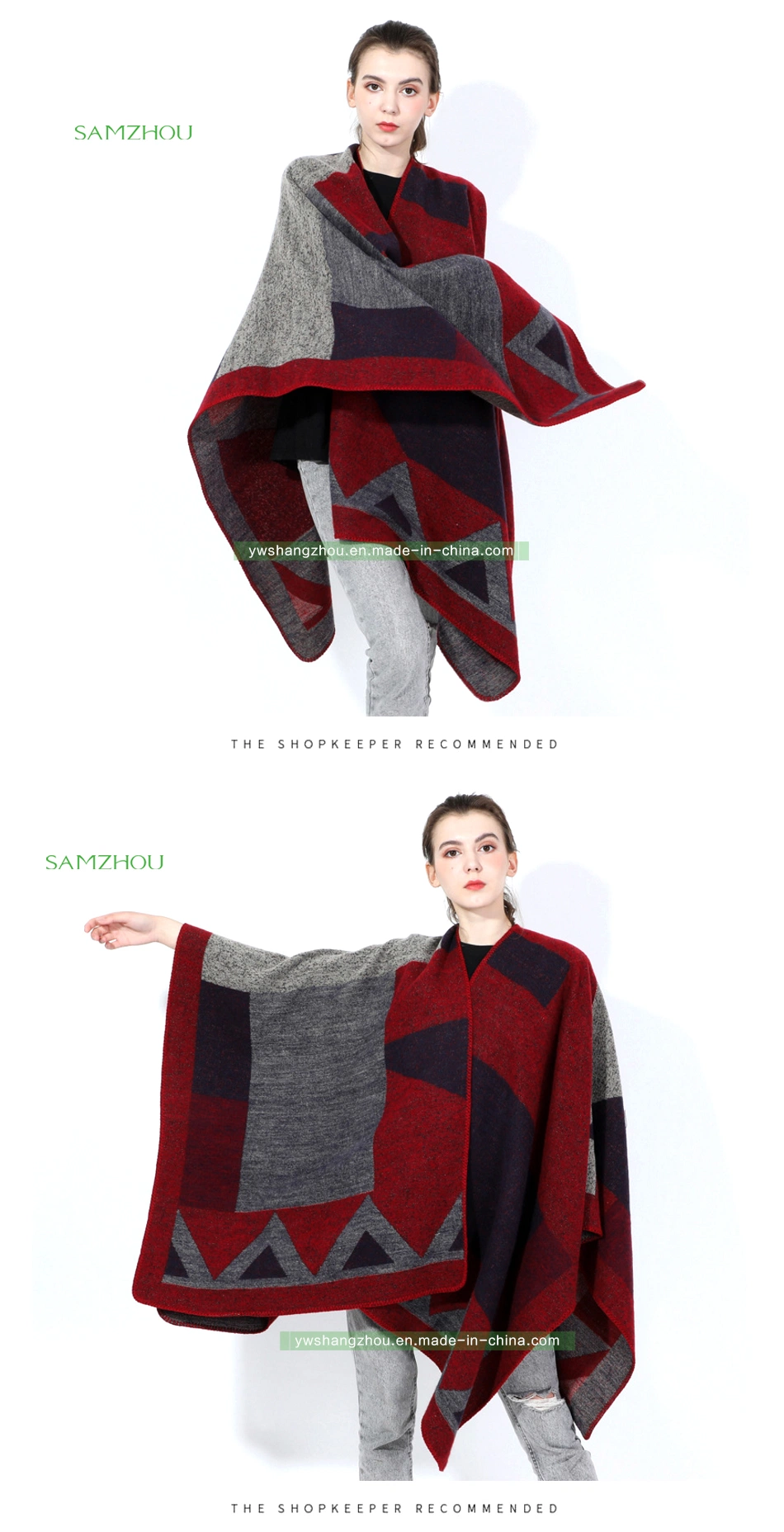 Euramerican National Wind Cloak Lady Scarf Fashion Shawl Blanket Winter