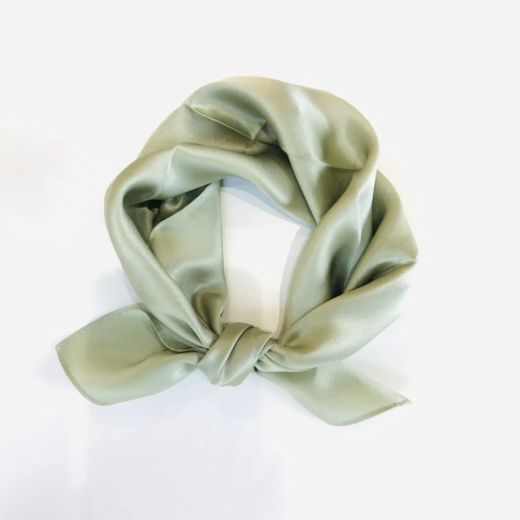 Custom Solid Color Square Silk Scarf