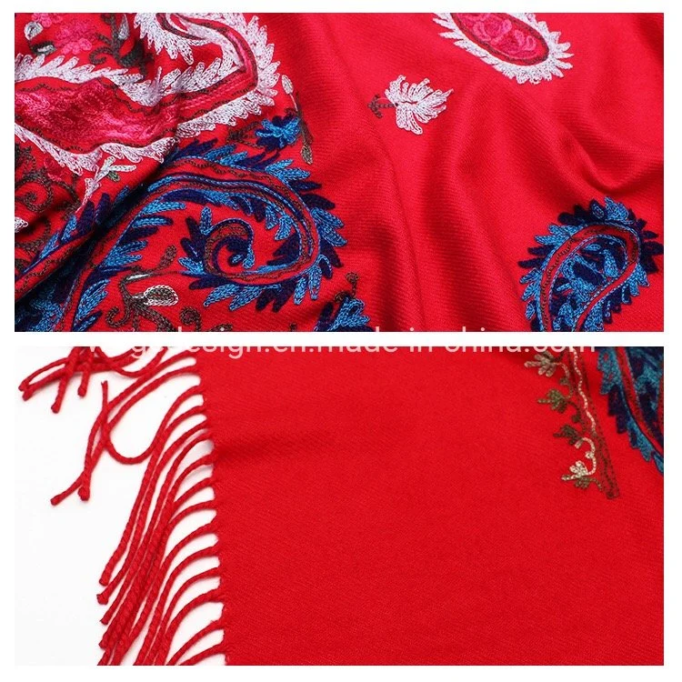 Tops Sold Maxi Cashmere Feeling Mujer Wedding Dress Dupatta Shawl Wrap Boho Embroidered Factory Winter Pashmina