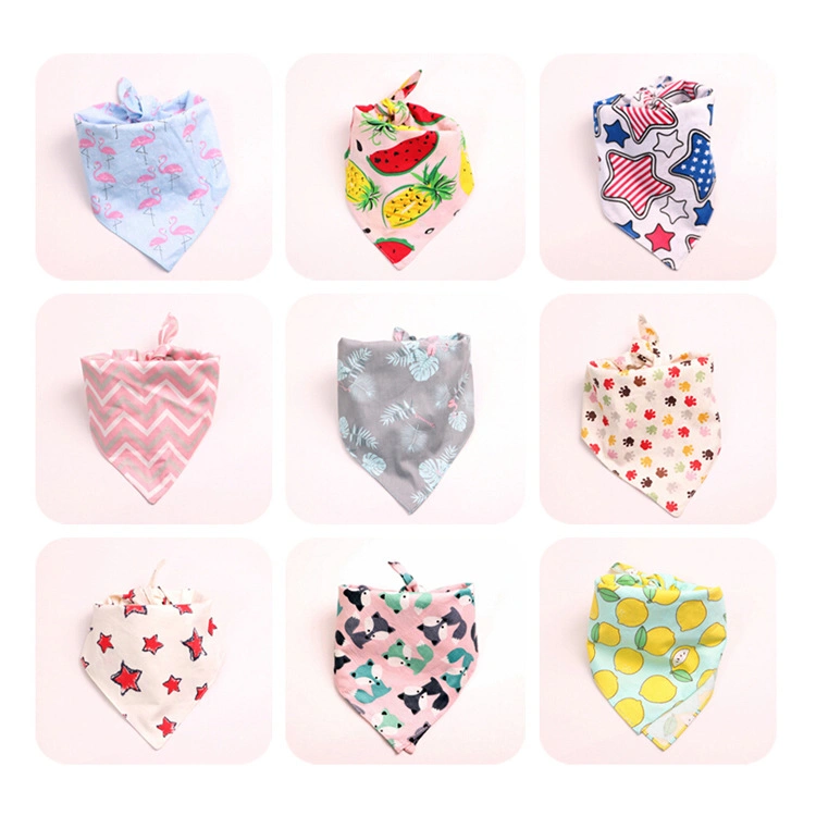 2020 New Cotton Pet Triangle Scarf Cat Dog Saliva Towel Scarf Spring and Summer Pet Supplies