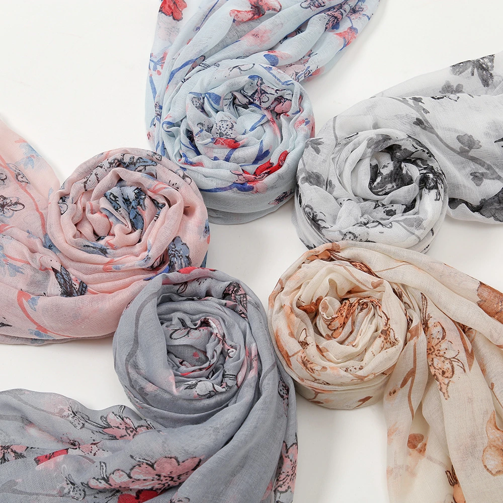 Scarf for Women Lightweight Floral Flower Scarves for Fall