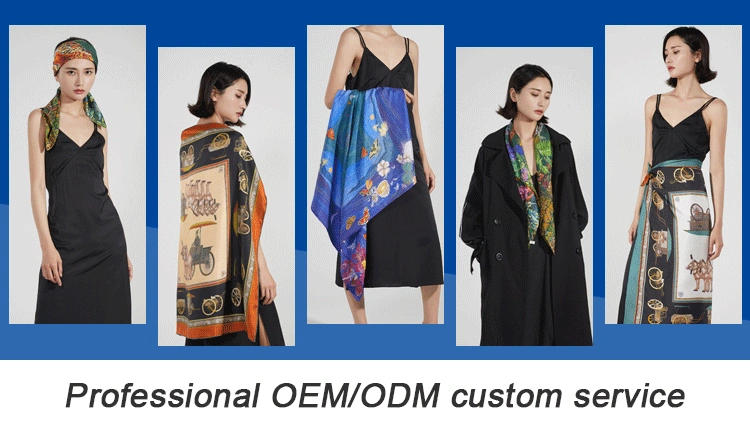 Hot Selling Custom Jacquard Acrylic Designer Flowers Knitted Scarf for Women