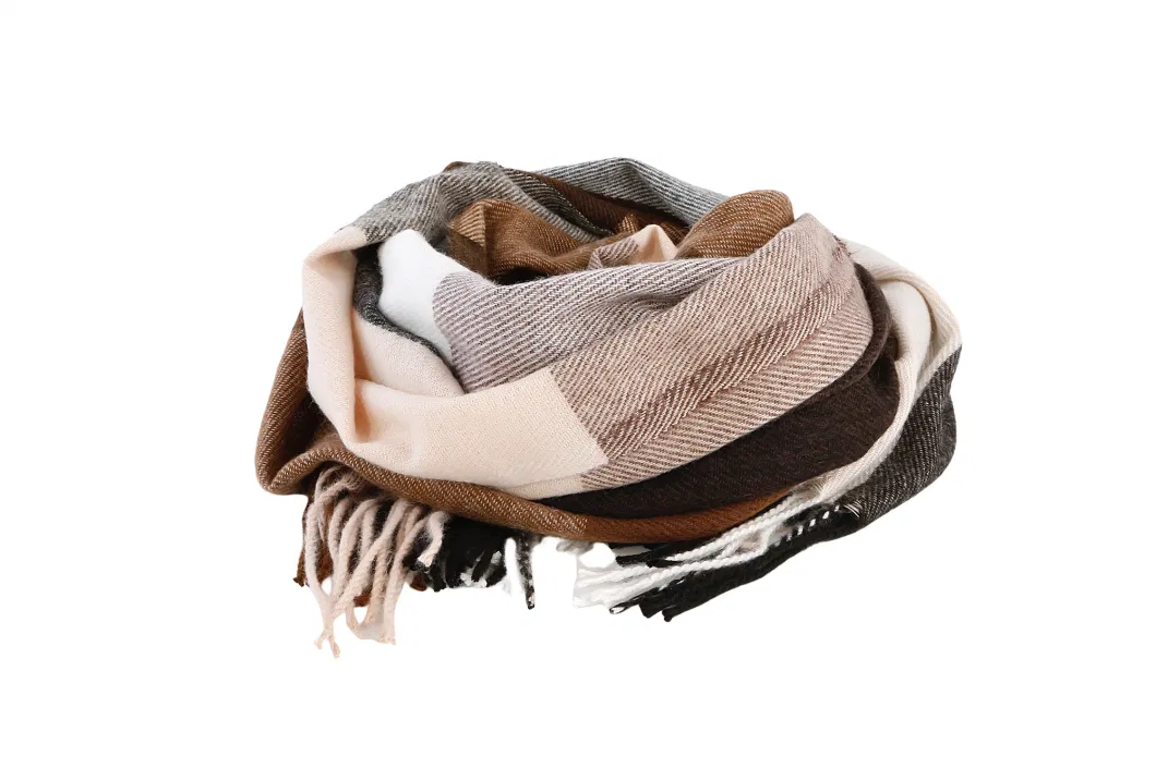 Shawl Blanket Plaid Tassel Cashmere Winter Scarf for Men