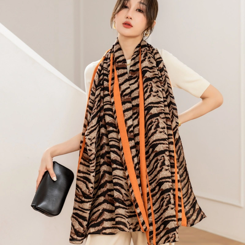 Wholesale Oversized Spring Leopard Print Scarf for Ladies