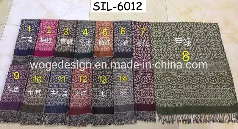 New Coming Manufacturer Jacquard Paisley Floral Soft 100%Viscose Long Pashmina Stole