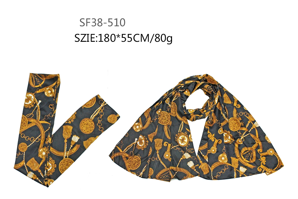 Women Polyester New 2022 New Fashion Accessories Pure Contrast Color Customizable Scarf