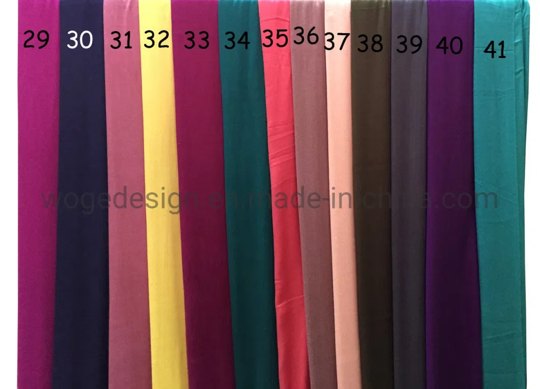 Classic UK Beautiful Hijabs Factory Wholesale Ladies Plain Solid Viscose Scarfs Pashmina with 41colors Available Stock