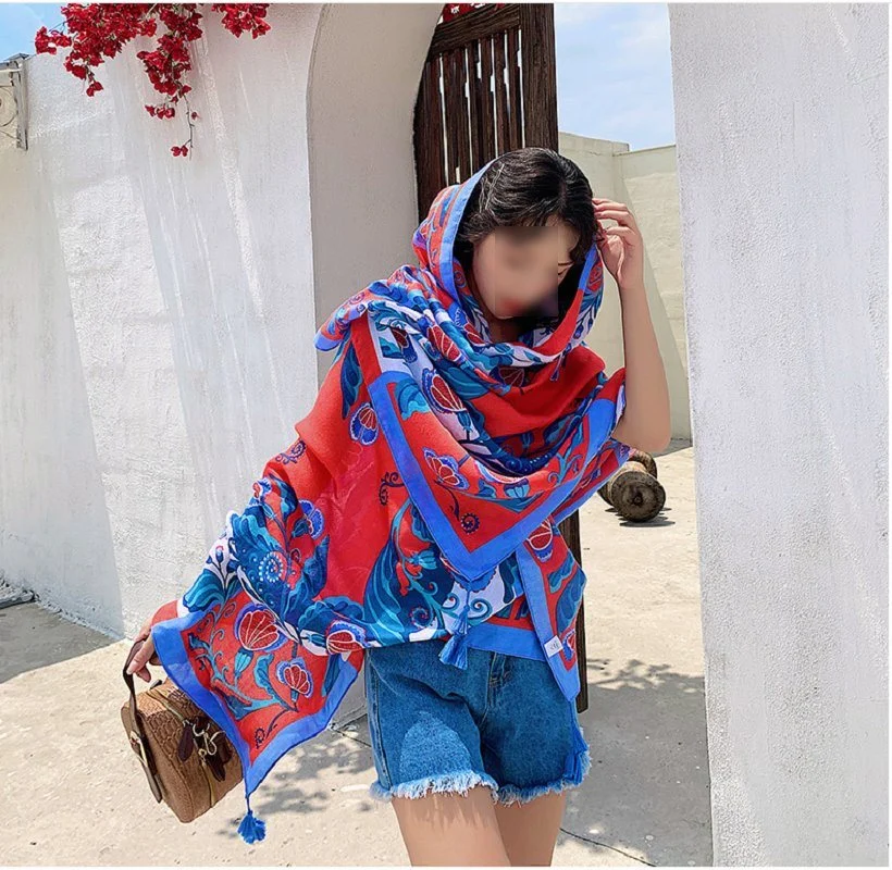 Beautiful Women Silk Scarf Lightweight Long Scarf Shawl Wrap for Women Esg16624