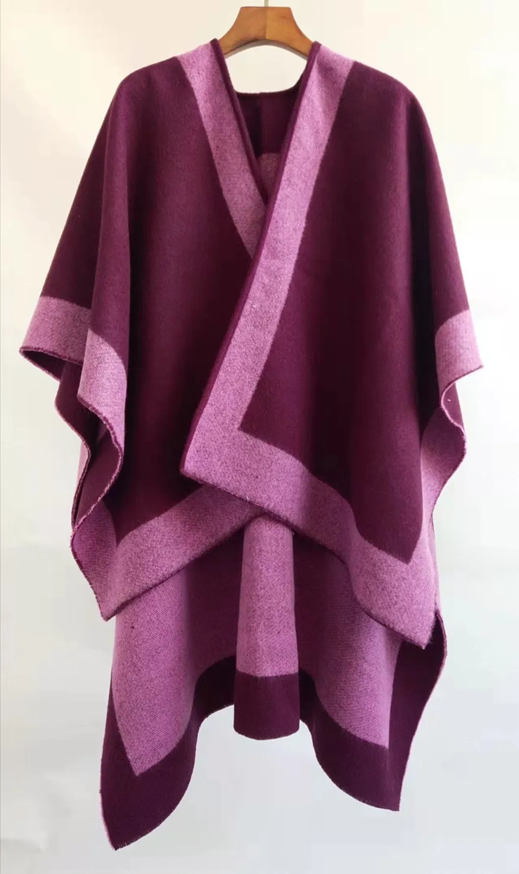 Customized Fashion Leisure Classic Acrylic Knitted Scarf Wrap Poncho Shawl