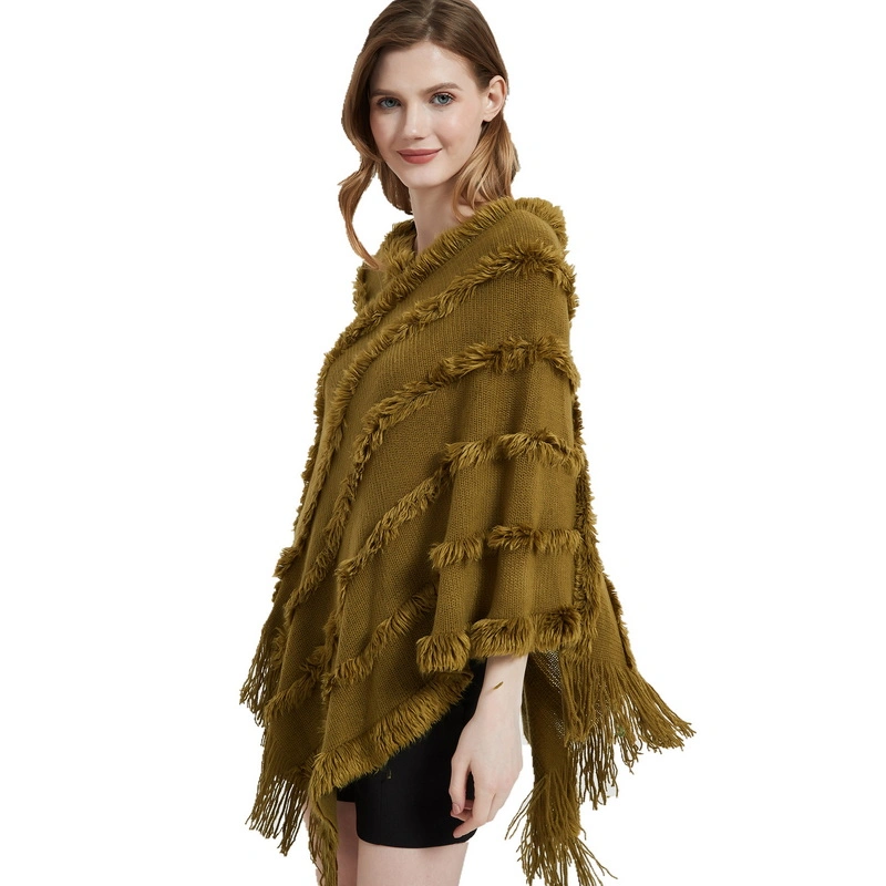 Custom Winter High Quality Poncho Wrap Shawl for Women