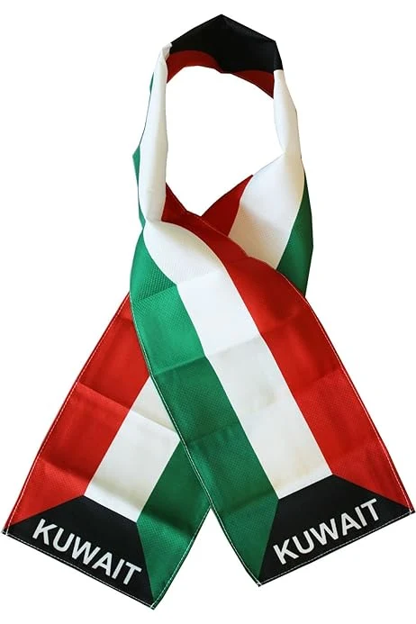 Fast-Delivery Palestine Silk 100% Acrylic Knitted Jacquard Woven Palestinian Country Flag Scarf Scarve Soccer Sports Custom Logo Personalized Printed Design