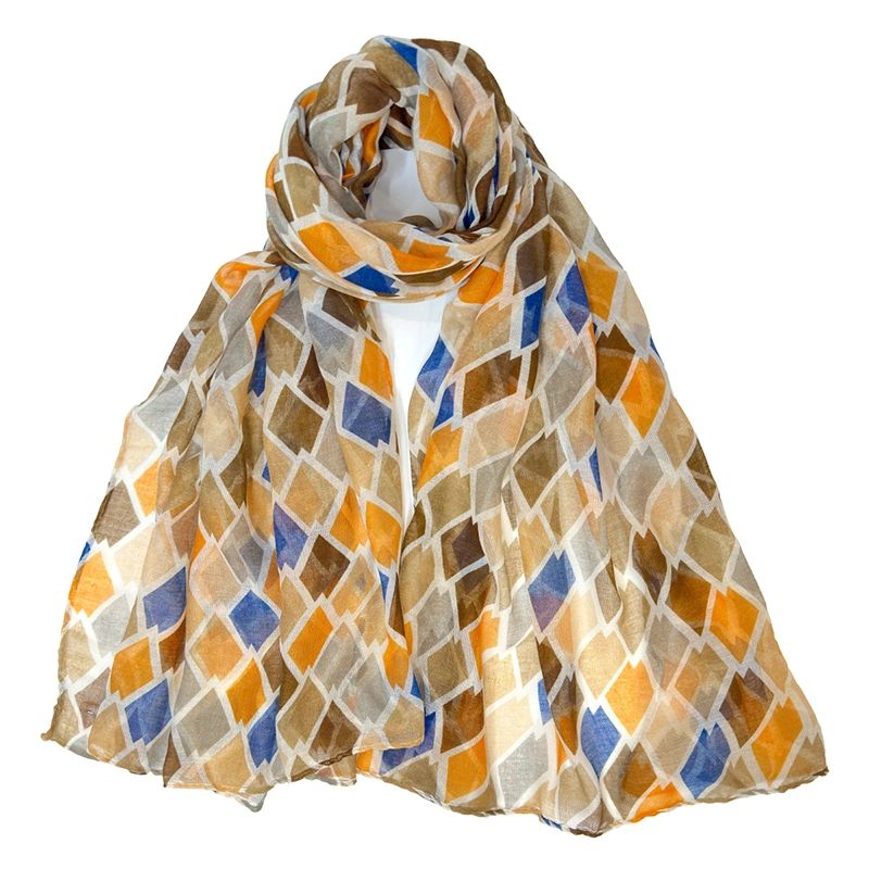 Geometric Print Ab Hair Womens Scarfs Able Spring Scarves