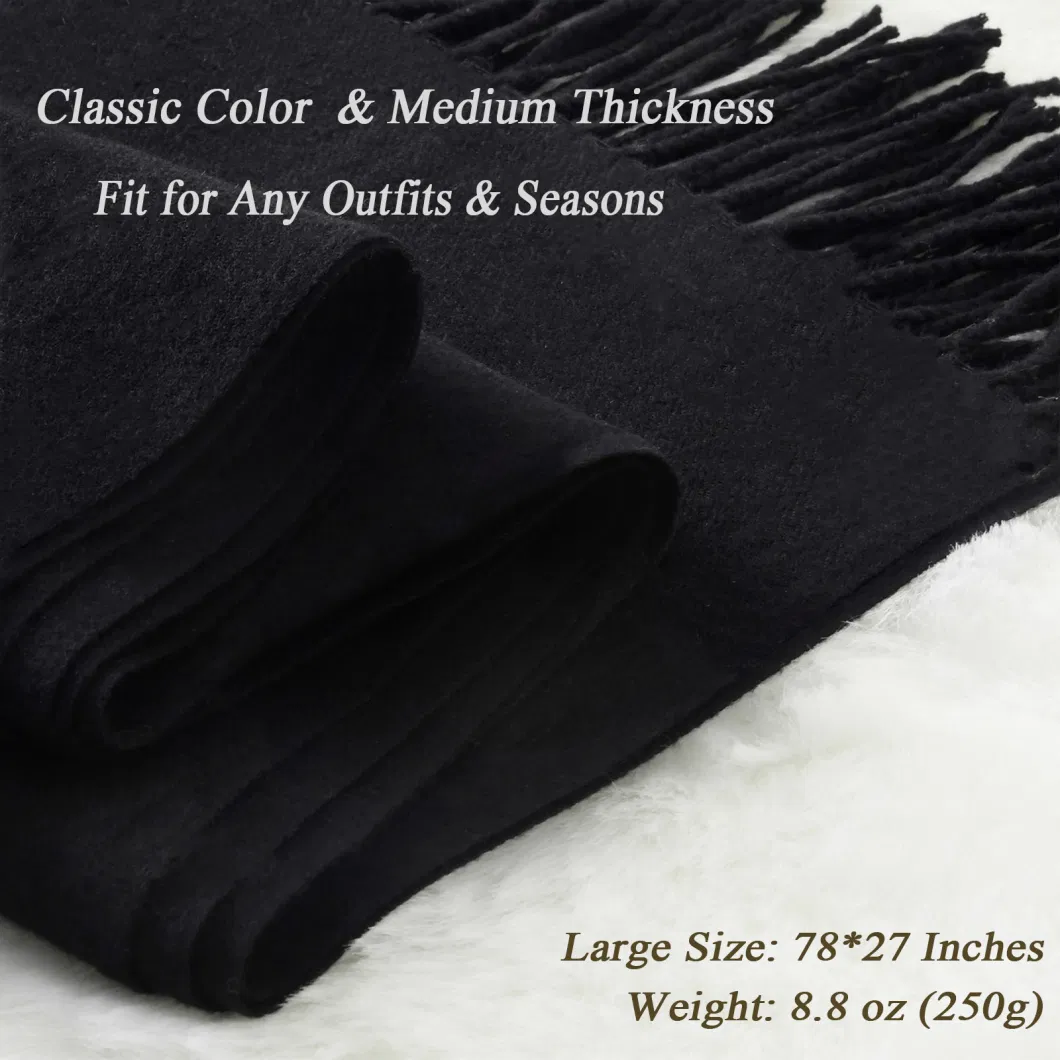 Wholesale Classic Black Shawl Pashmina Cashmere Skin Friendly Women Cape